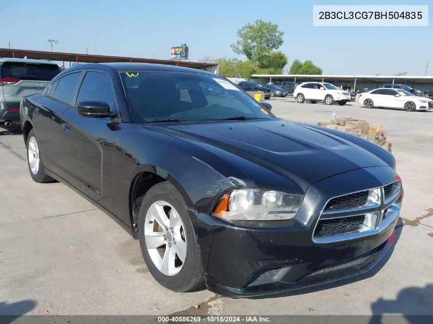 2011 Dodge Charger VIN: 2B3CL3CG7BH504835 Lot: 40586269