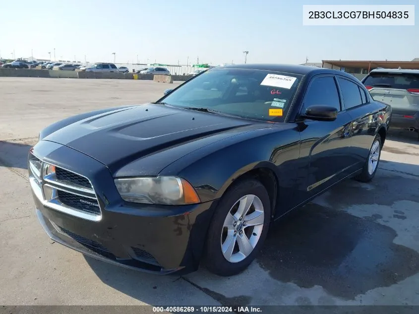 2011 Dodge Charger VIN: 2B3CL3CG7BH504835 Lot: 40586269