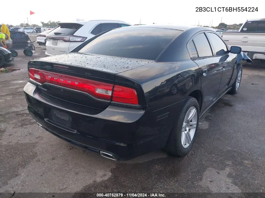 2011 Dodge Charger Police VIN: 2B3CL1CT6BH554224 Lot: 40752879