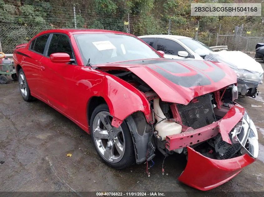 2011 Dodge Charger VIN: 2B3CL3CG5BH504168 Lot: 40756822