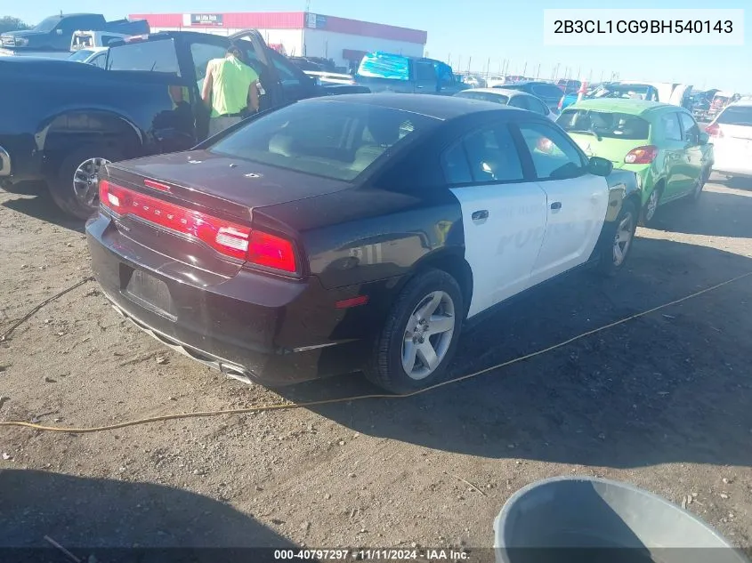 2B3CL1CG9BH540143 2011 Dodge Charger Police