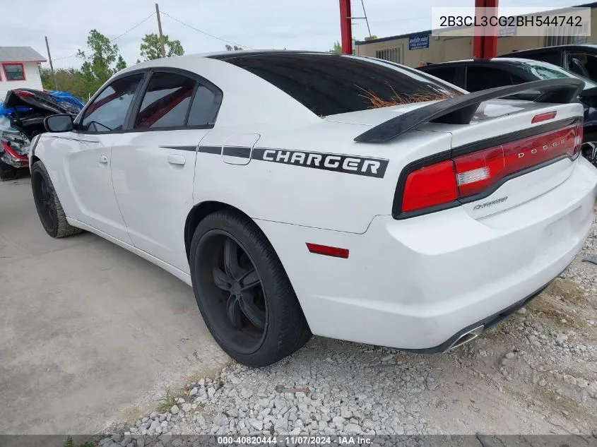 2011 Dodge Charger VIN: 2B3CL3CG2BH544742 Lot: 40820444