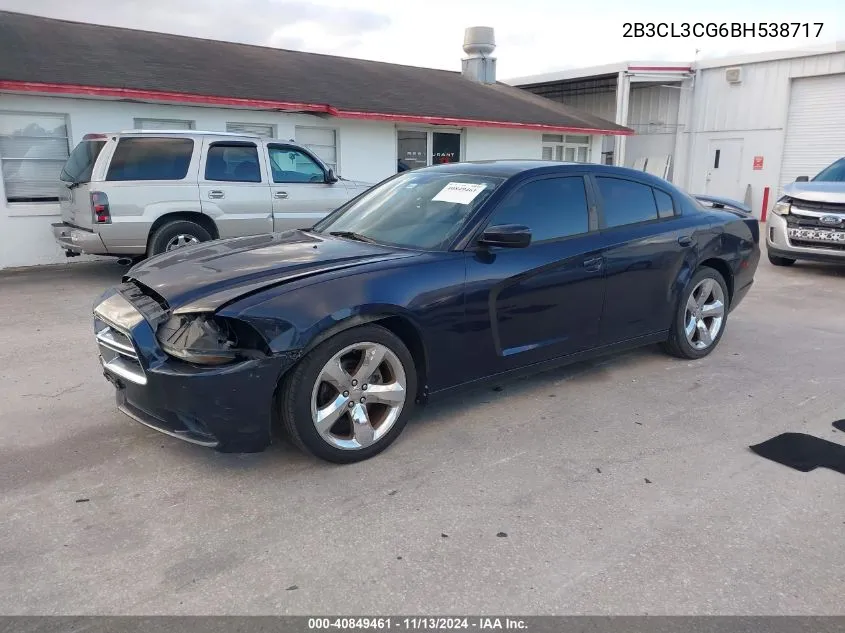 2011 Dodge Charger VIN: 2B3CL3CG6BH538717 Lot: 40849461