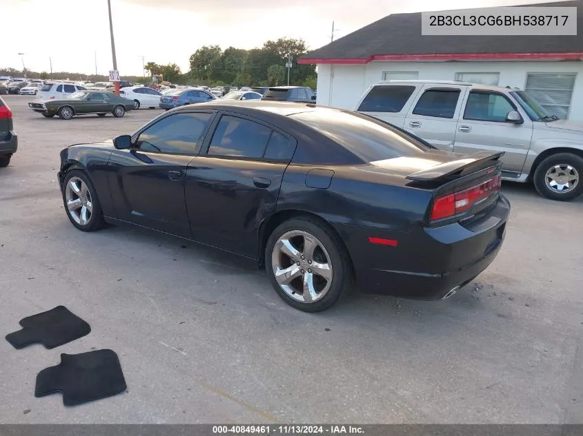 2011 Dodge Charger VIN: 2B3CL3CG6BH538717 Lot: 40849461