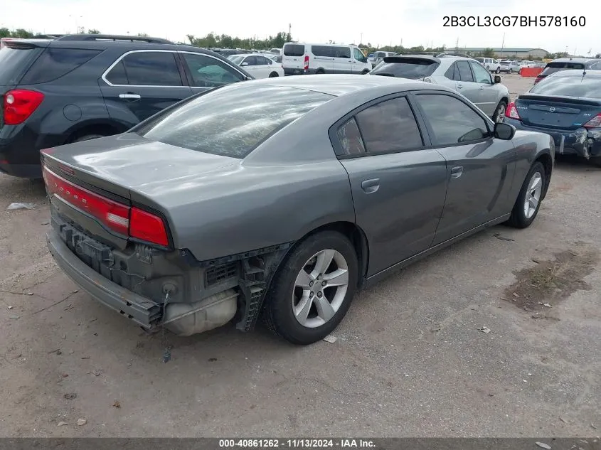 2011 Dodge Charger VIN: 2B3CL3CG7BH578160 Lot: 40861262