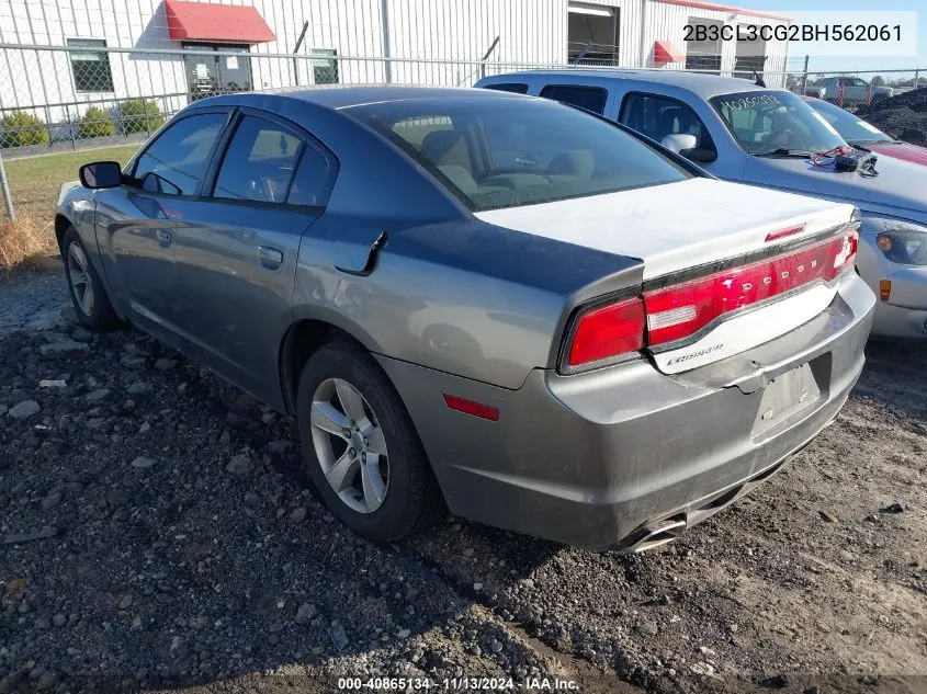 2011 Dodge Charger VIN: 2B3CL3CG2BH562061 Lot: 40865134