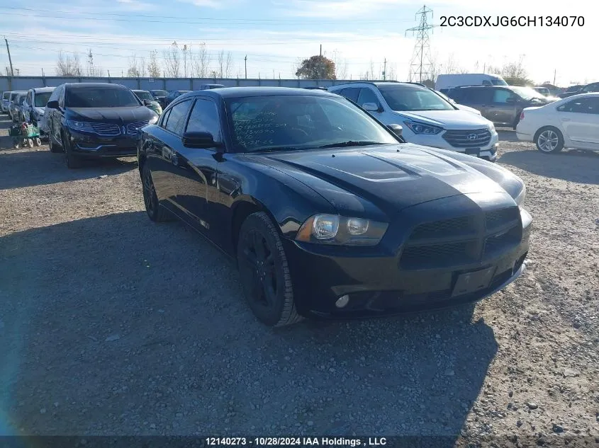 2012 Dodge Charger Sxt VIN: 2C3CDXJG6CH134070 Lot: 12140273