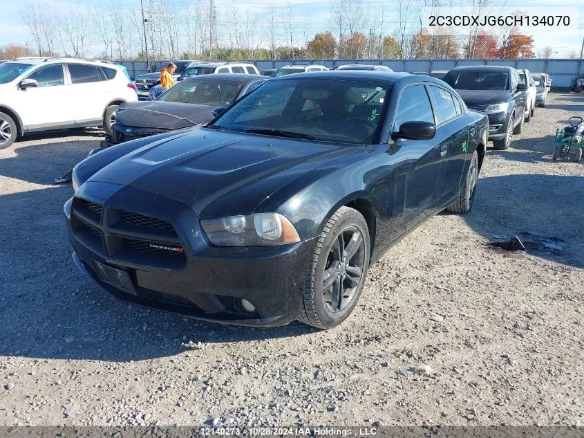 2012 Dodge Charger Sxt VIN: 2C3CDXJG6CH134070 Lot: 12140273