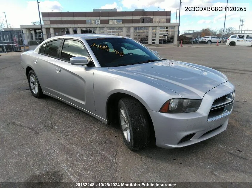 2C3CDXBG8CH120265 2012 Dodge Charger Se