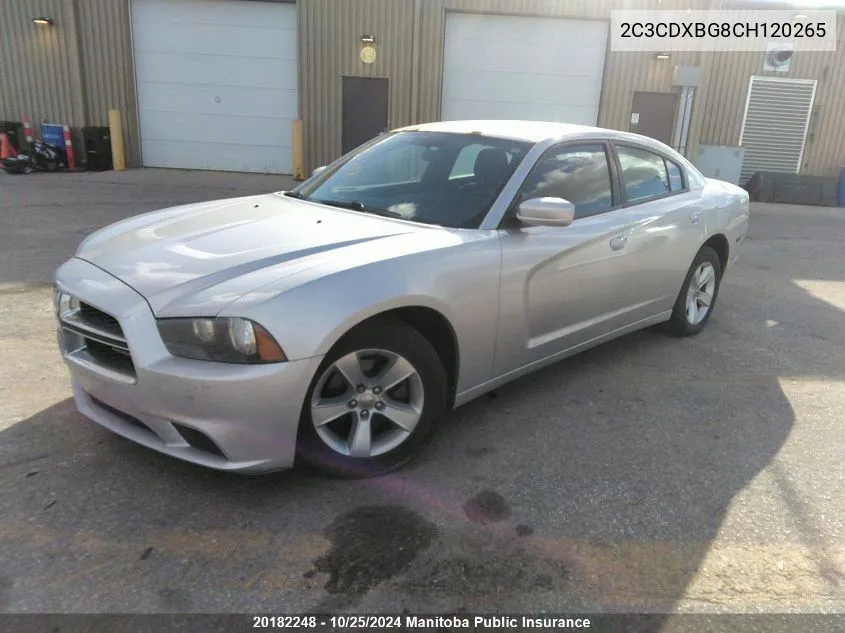 2012 Dodge Charger Se VIN: 2C3CDXBG8CH120265 Lot: 20182248