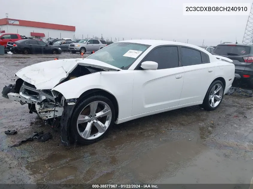 2012 Dodge Charger Se VIN: 2C3CDXBG8CH240910 Lot: 38577967