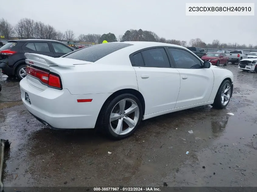 2012 Dodge Charger Se VIN: 2C3CDXBG8CH240910 Lot: 38577967