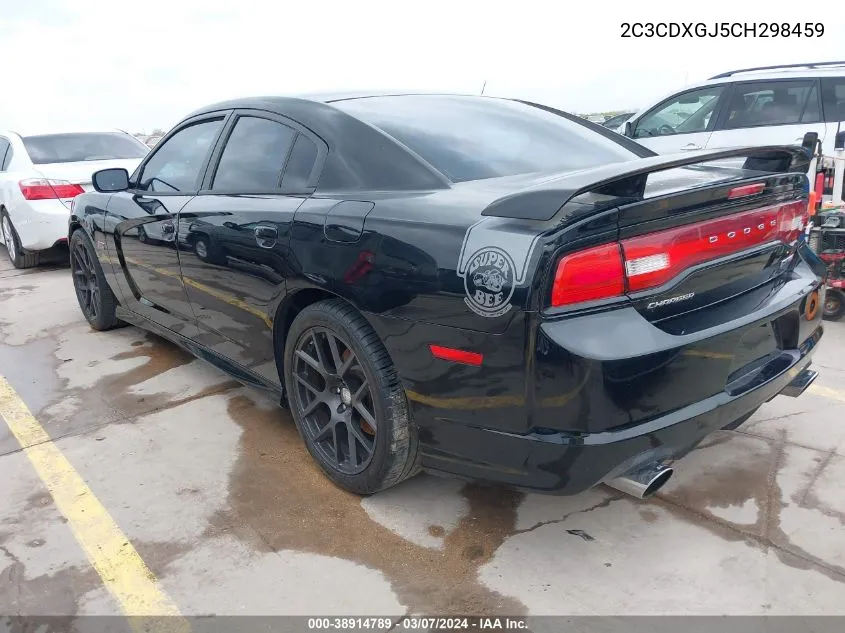 2012 Dodge Charger Srt8 Superbee VIN: 2C3CDXGJ5CH298459 Lot: 38914789