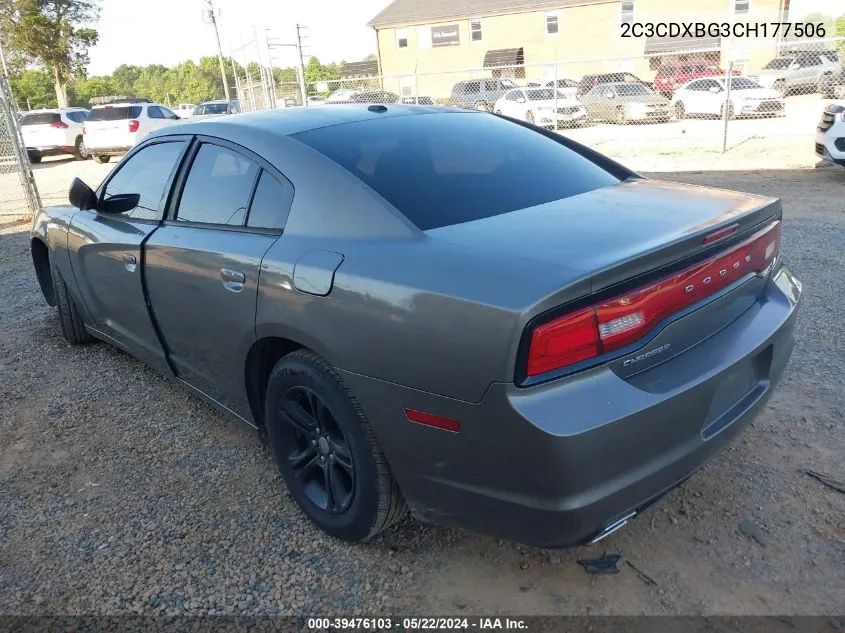 2012 Dodge Charger Se VIN: 2C3CDXBG3CH177506 Lot: 39476103