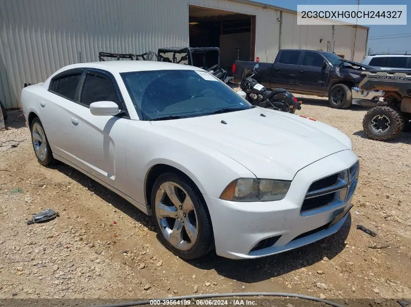 2012 Dodge Charger Sxt VIN: 2C3CDXHG0CH244327 Lot: 39564199