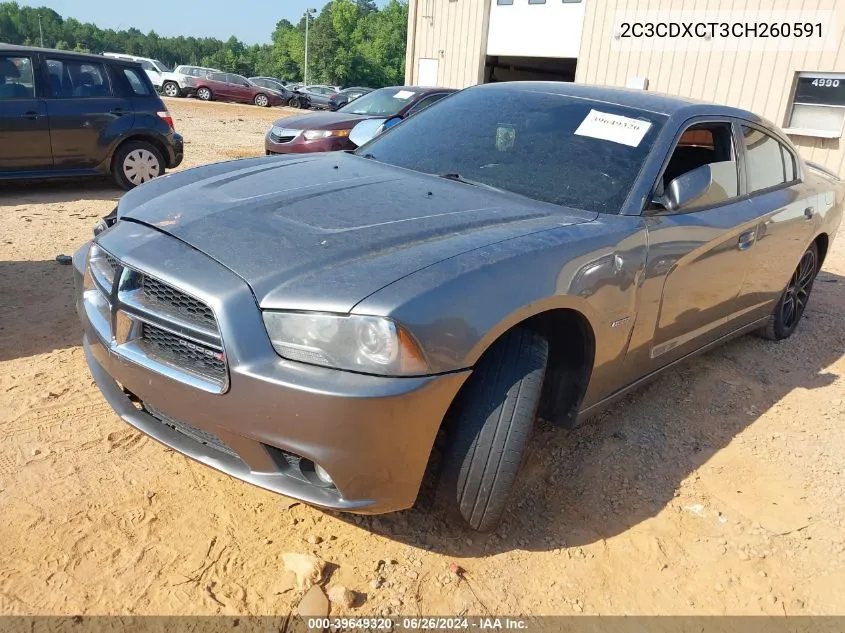 2012 Dodge Charger R/T VIN: 2C3CDXCT3CH260591 Lot: 39649320