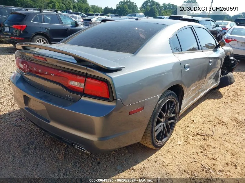 2012 Dodge Charger R/T VIN: 2C3CDXCT3CH260591 Lot: 39649320