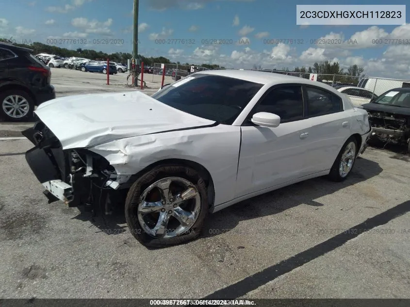 2012 Dodge Charger Sxt VIN: 2C3CDXHGXCH112823 Lot: 39672667