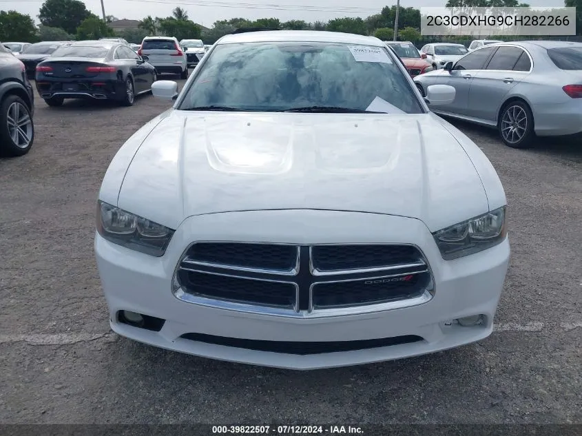 2012 Dodge Charger Sxt VIN: 2C3CDXHG9CH282266 Lot: 39822507