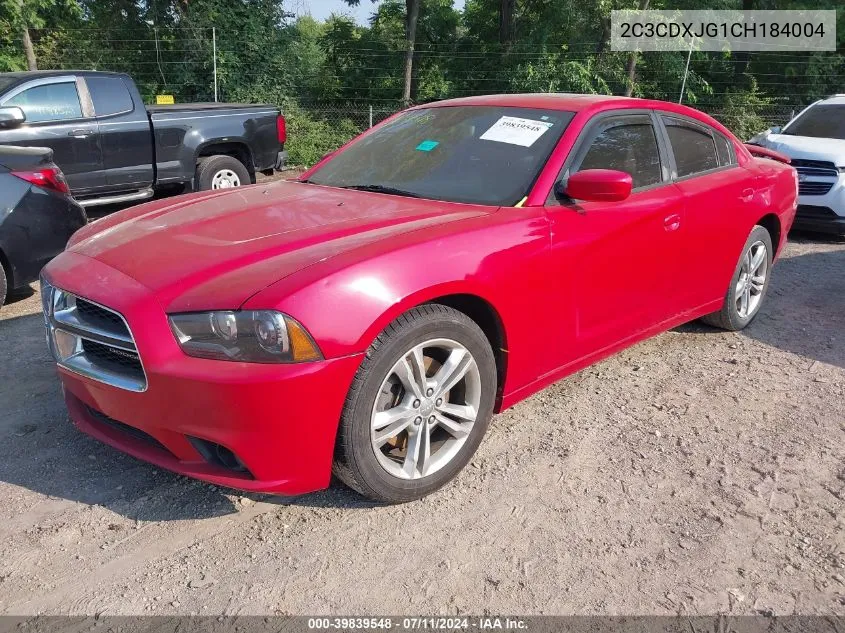 2012 Dodge Charger Sxt VIN: 2C3CDXJG1CH184004 Lot: 39839548