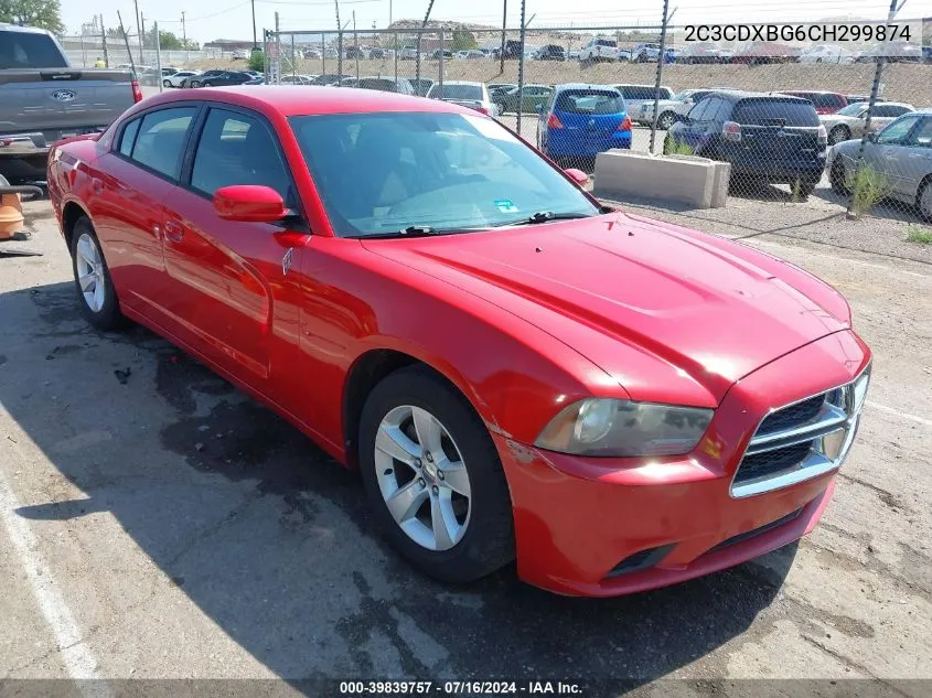 2012 Dodge Charger Se VIN: 2C3CDXBG6CH299874 Lot: 39839757