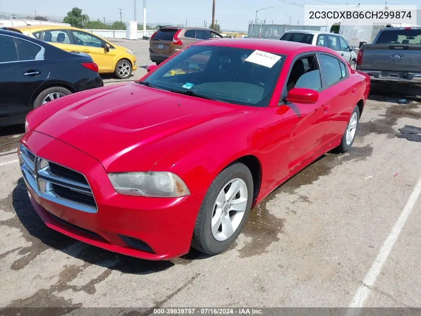 2012 Dodge Charger Se VIN: 2C3CDXBG6CH299874 Lot: 39839757