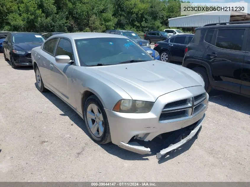 2012 Dodge Charger Se VIN: 2C3CDXBG6CH211230 Lot: 39844147