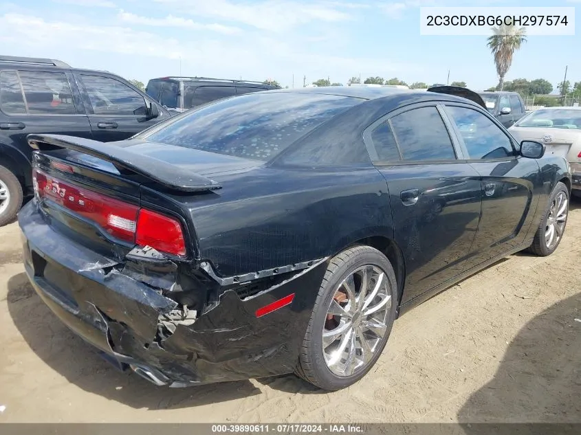 2012 Dodge Charger Se VIN: 2C3CDXBG6CH297574 Lot: 39890611