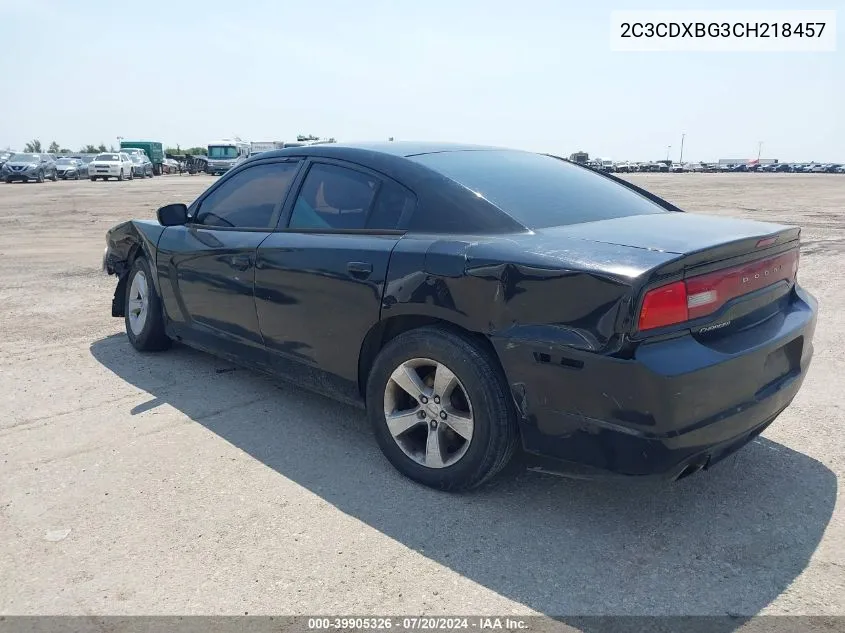 2C3CDXBG3CH218457 2012 Dodge Charger Se