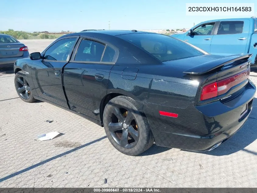 2012 Dodge Charger Sxt VIN: 2C3CDXHG1CH164583 Lot: 39905647