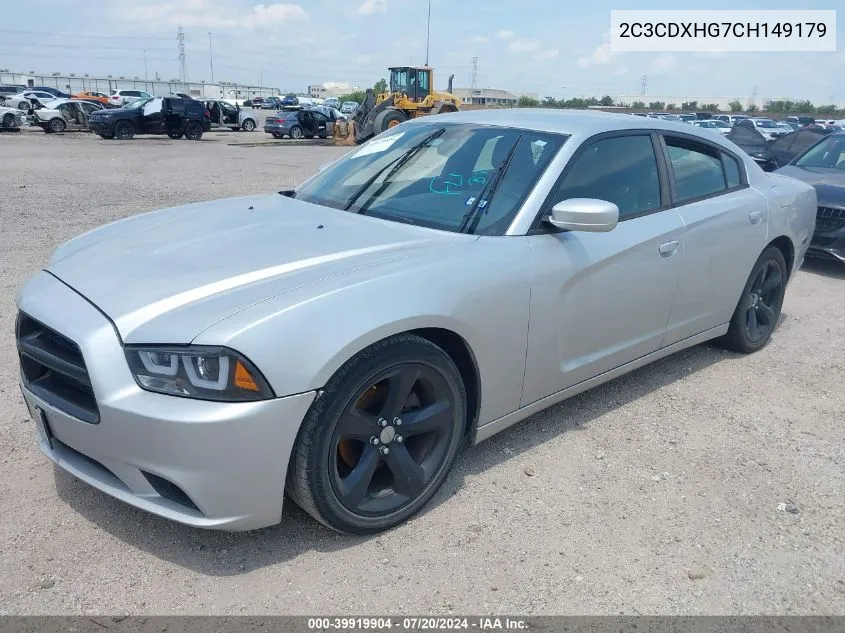 2012 Dodge Charger Sxt VIN: 2C3CDXHG7CH149179 Lot: 39919904