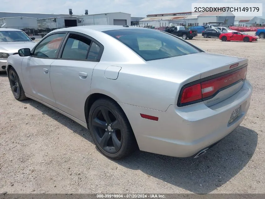 2012 Dodge Charger Sxt VIN: 2C3CDXHG7CH149179 Lot: 39919904