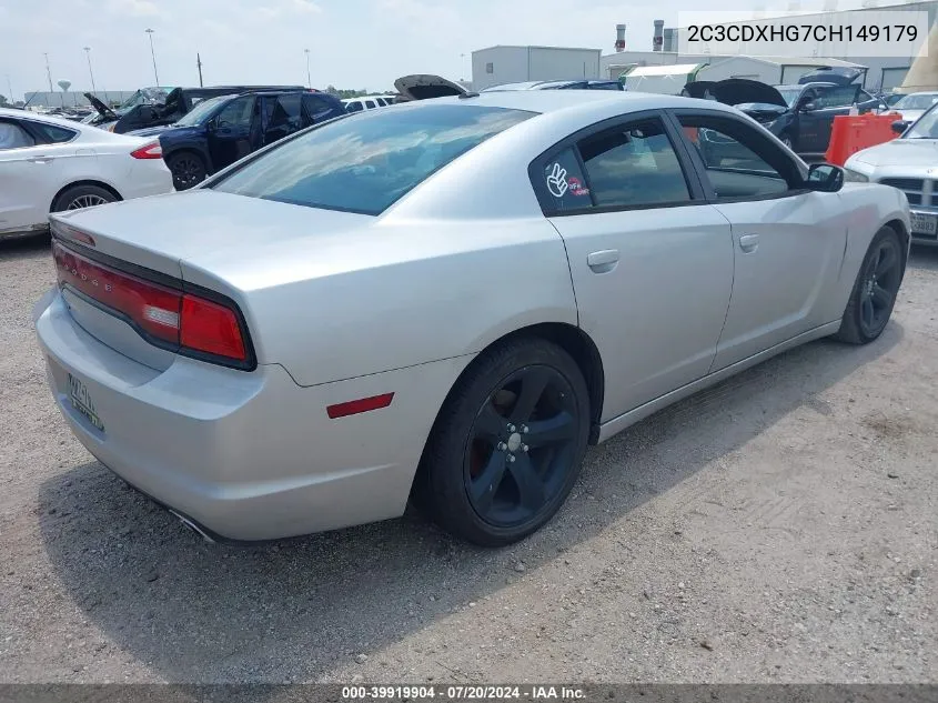 2012 Dodge Charger Sxt VIN: 2C3CDXHG7CH149179 Lot: 39919904