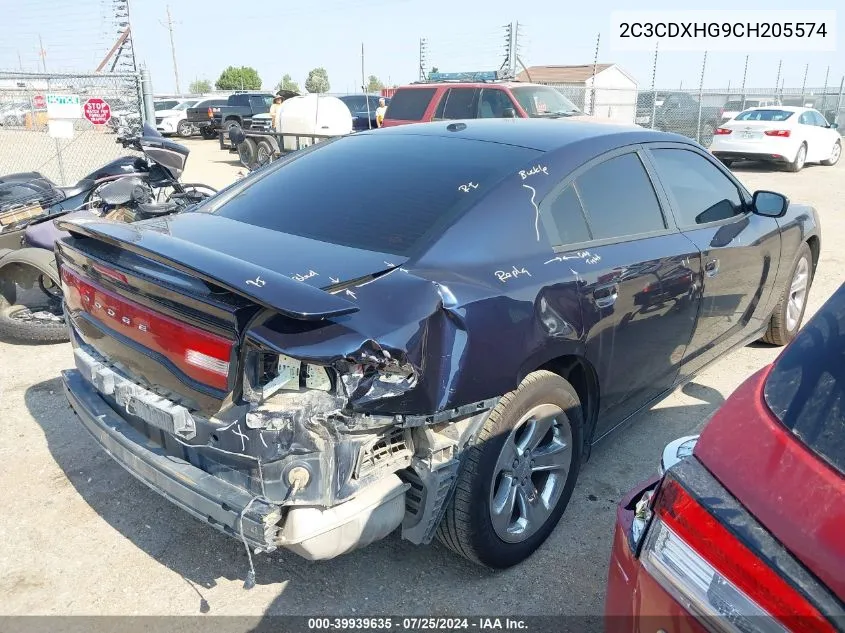 2C3CDXHG9CH205574 2012 Dodge Charger Sxt