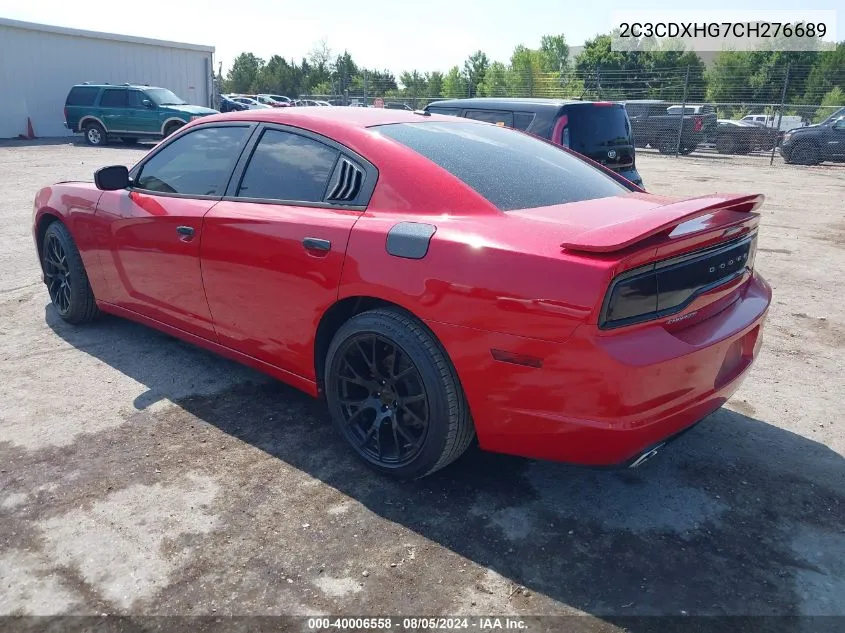 2C3CDXHG7CH276689 2012 Dodge Charger Sxt