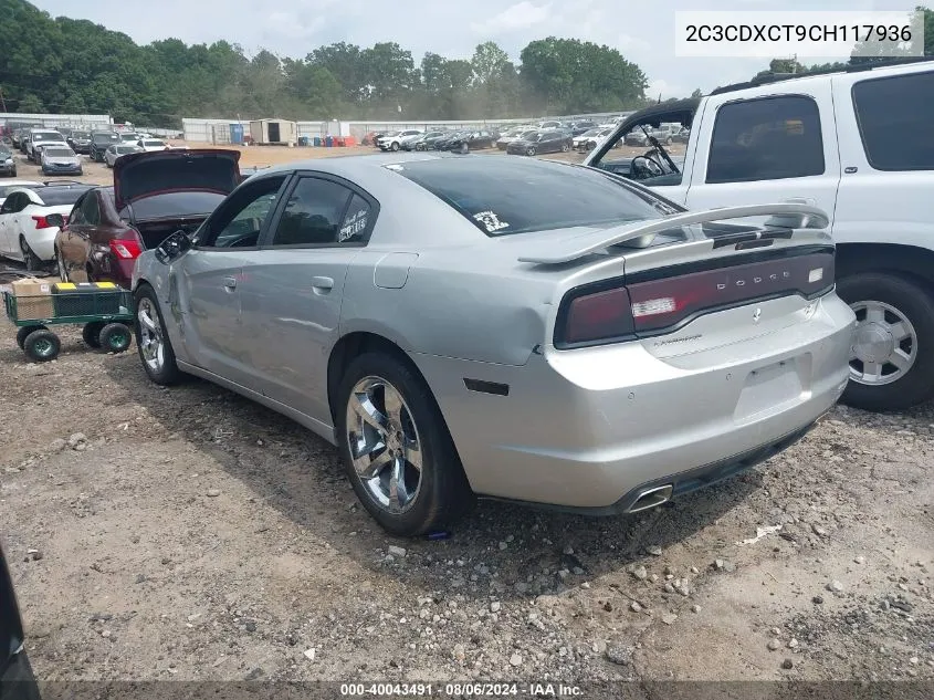 2012 Dodge Charger R/T VIN: 2C3CDXCT9CH117936 Lot: 40043491