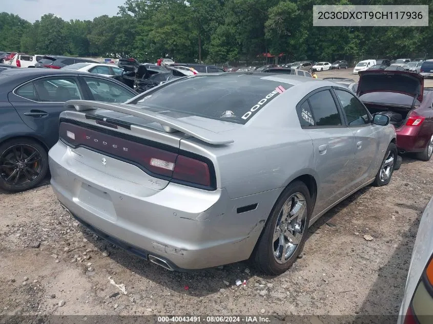 2012 Dodge Charger R/T VIN: 2C3CDXCT9CH117936 Lot: 40043491