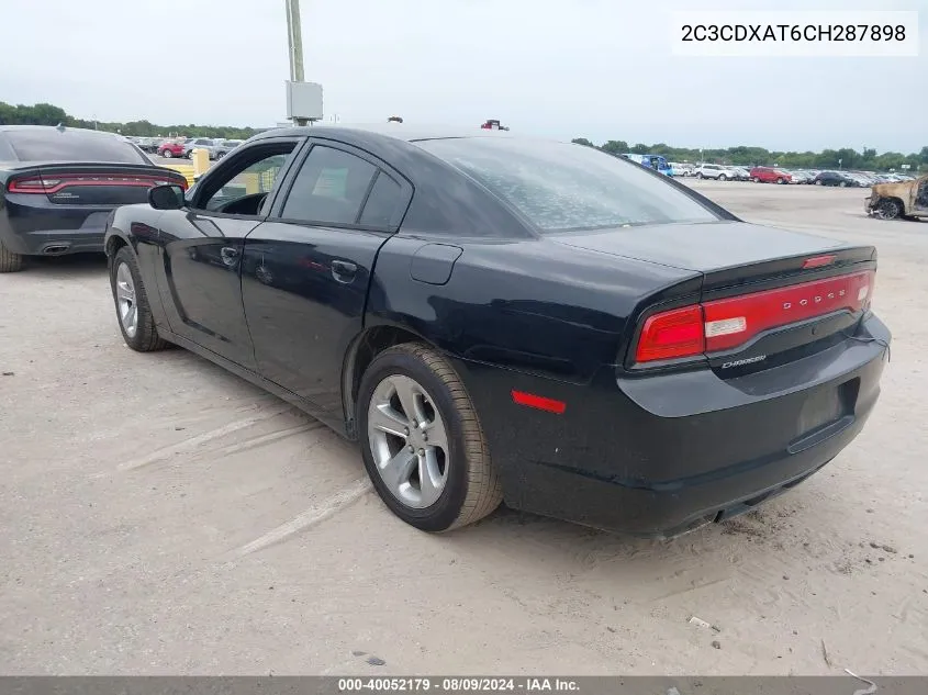 2012 Dodge Charger Police VIN: 2C3CDXAT6CH287898 Lot: 40052179