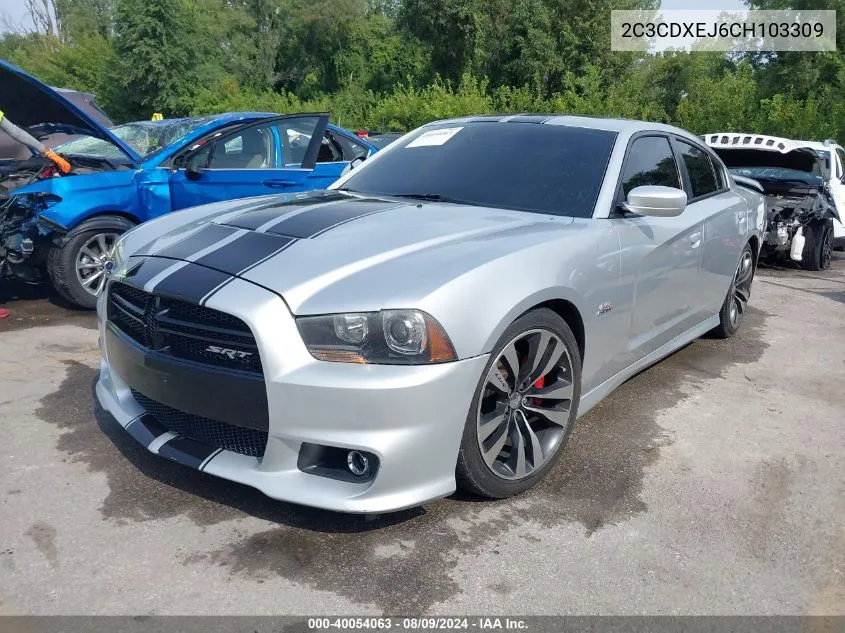 2012 Dodge Charger Srt8 VIN: 2C3CDXEJ6CH103309 Lot: 40054063