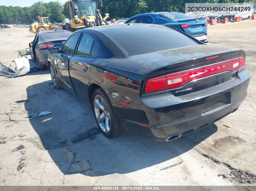 2012 Dodge Charger Sxt VIN: 2C3CDXHG6CH244249 Lot: 40090135