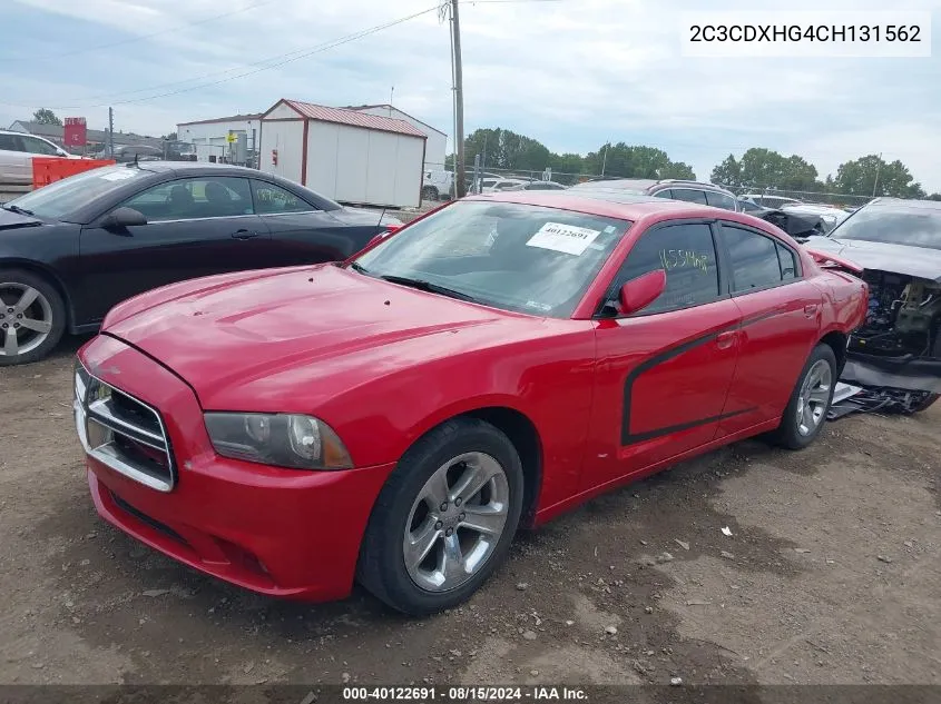 2012 Dodge Charger Sxt VIN: 2C3CDXHG4CH131562 Lot: 40122691