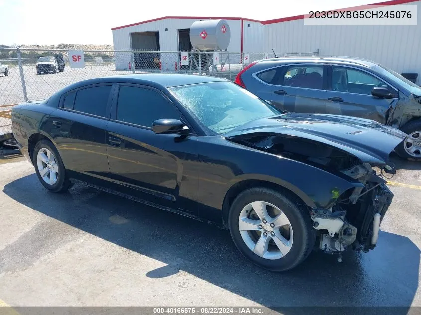 2012 Dodge Charger Se VIN: 2C3CDXBG5CH245076 Lot: 40166575