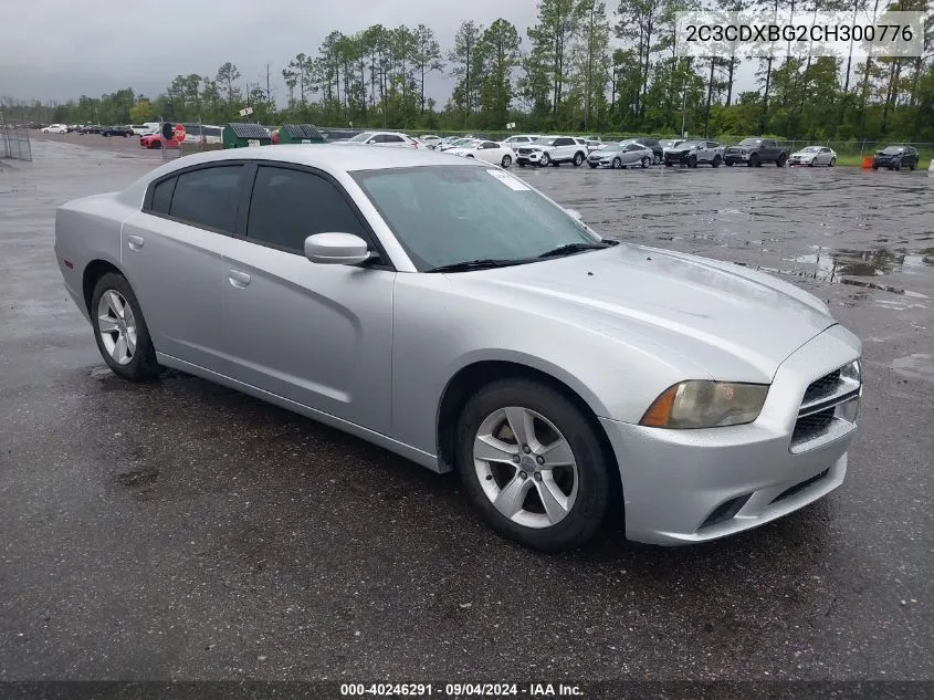 2012 Dodge Charger Se VIN: 2C3CDXBG2CH300776 Lot: 40246291