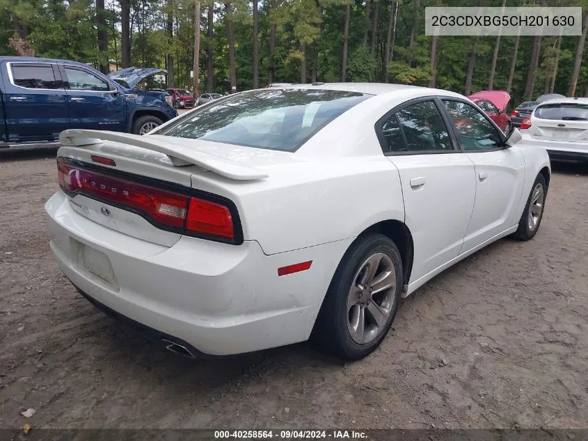 2012 Dodge Charger Se VIN: 2C3CDXBG5CH201630 Lot: 40258564