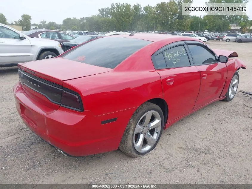 2012 Dodge Charger Sxt VIN: 2C3CDXHG9CH145439 Lot: 40262508