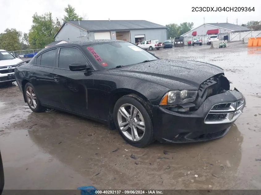 2012 Dodge Charger Sxt VIN: 2C3CDXJG4CH209364 Lot: 40292137