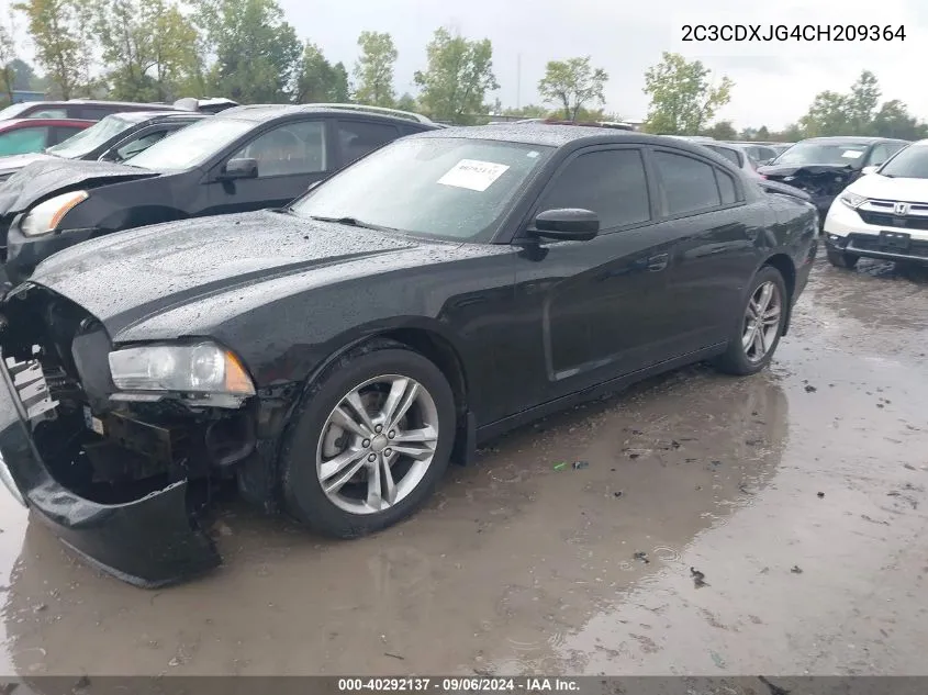 2C3CDXJG4CH209364 2012 Dodge Charger Sxt