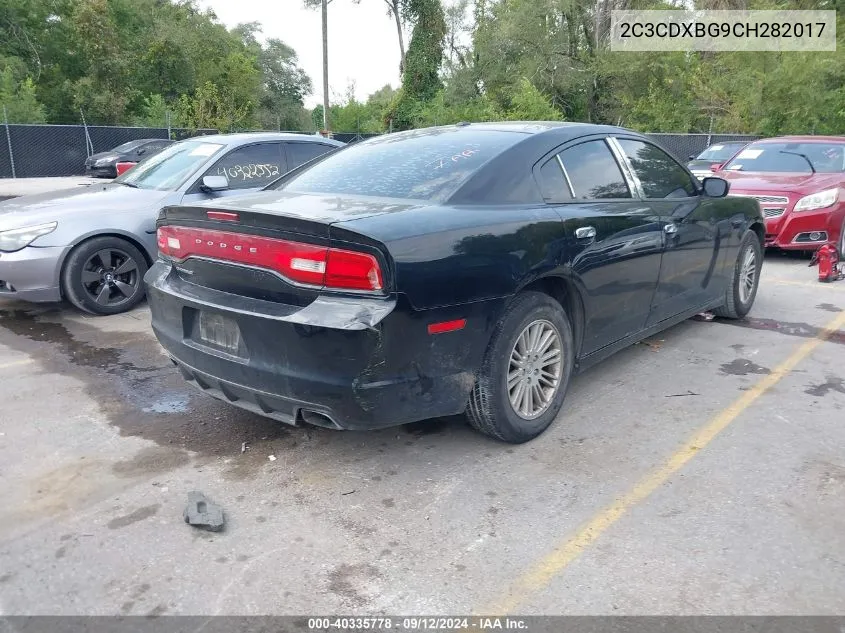 2012 Dodge Charger Se VIN: 2C3CDXBG9CH282017 Lot: 40335778