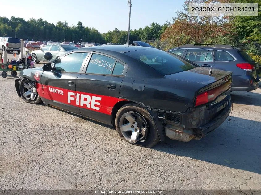 2012 Dodge Charger Sxt VIN: 2C3CDXJG1CH184021 Lot: 40345258