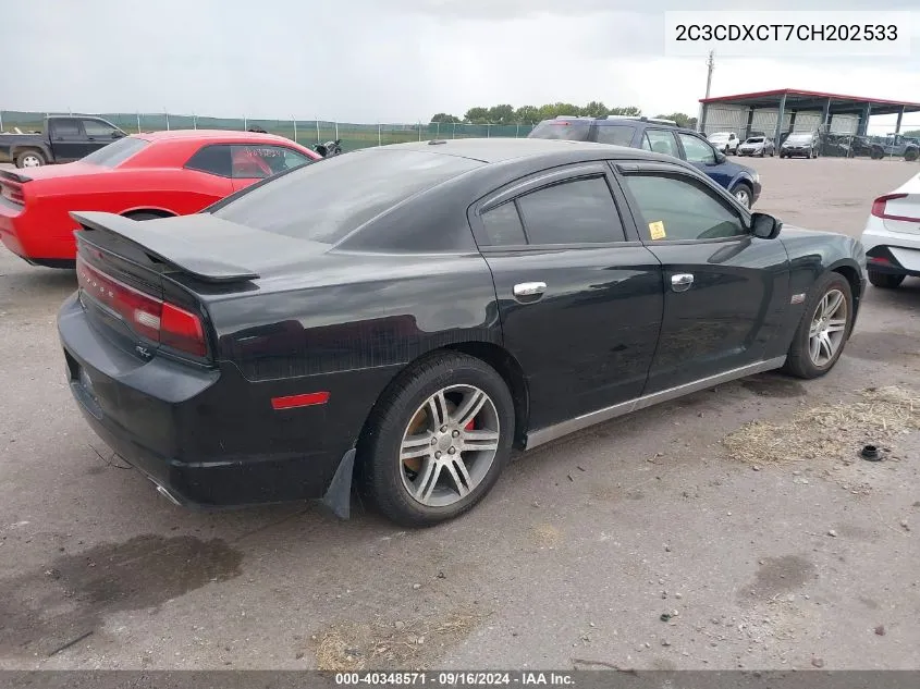 2C3CDXCT7CH202533 2012 Dodge Charger R/T